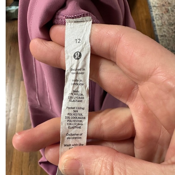 Lululemon Pink Wunder Under Train HR Tight 28" inseam Super Cut Size 12 - Picture 5 of 5